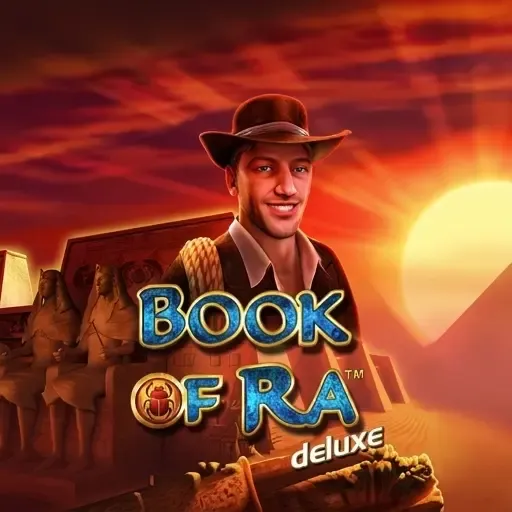 FamBet Casino Book of Ra Deluxe Slot mit Abenteurer vor Pyramiden