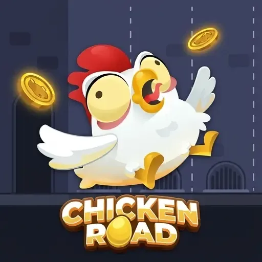 Chicken Road Slot mit fliegendem Huhn und Münzen auf FamBet Casino