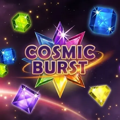 Cosmic Burst Slot mit funkelnden Edelsteinen auf FamBet Casino
