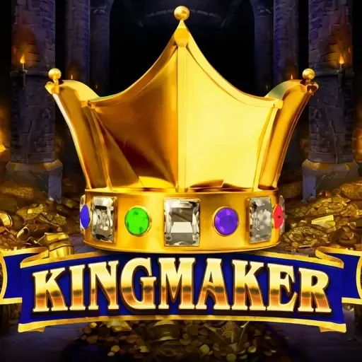 Goldene Krone und Edelsteine Kingmaker Slot auf FamBet Casino
